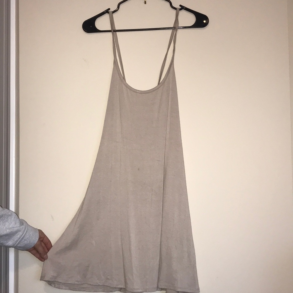 Beige LowBack Dress